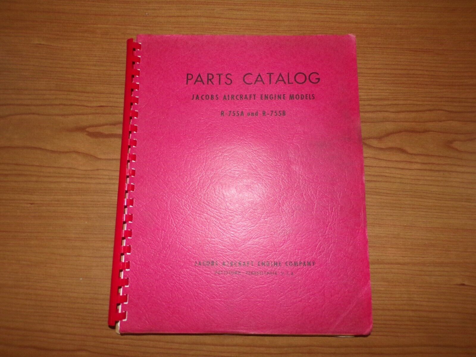 Jacobs Aircraft Engines Parts Catalog R-755A and R-755B