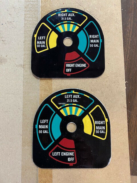 ALL CESSNA 340,340A (SOME 310) fuel tank indicator decals