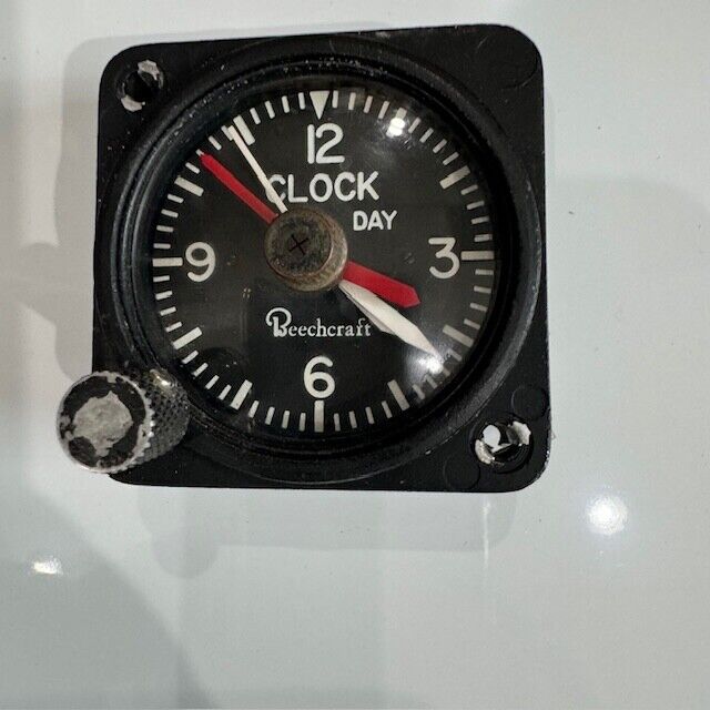 Aircraft Clock Cockpit Beechcraft Panel Clock for plane watch clock dial.