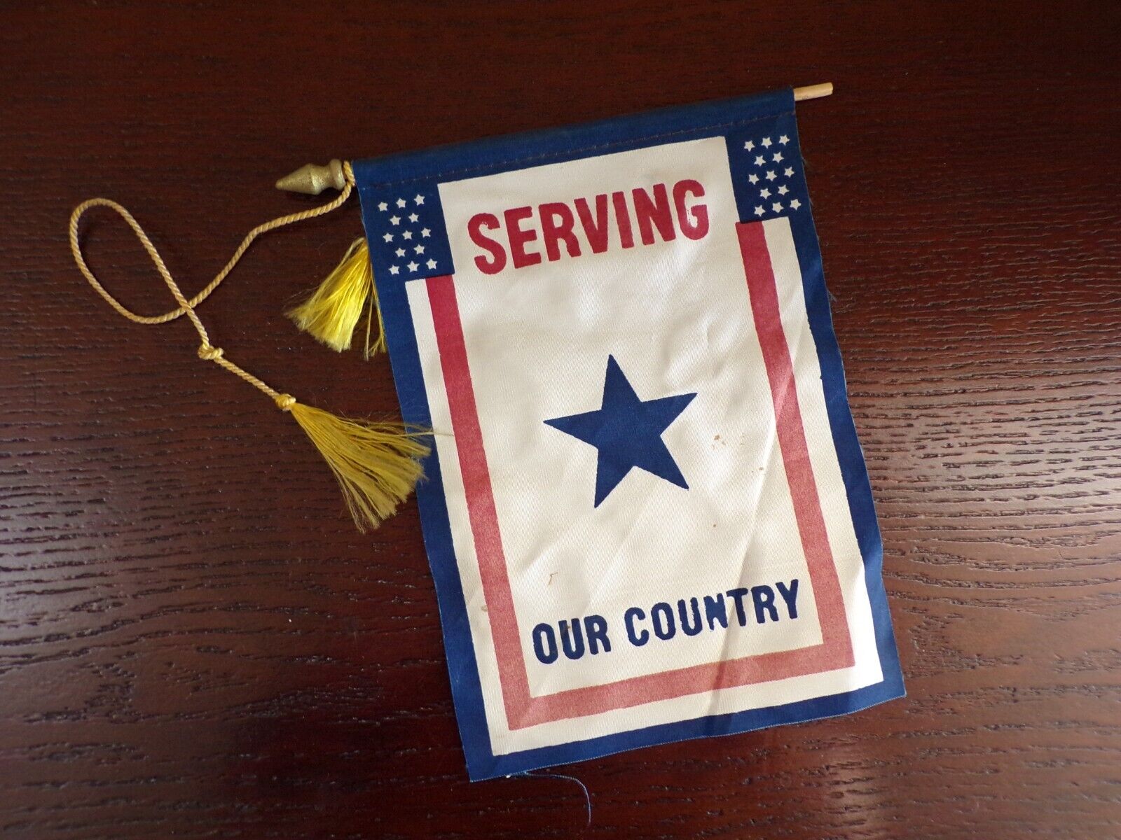 Vintage WW2 Military - Serving Our Country - Banner