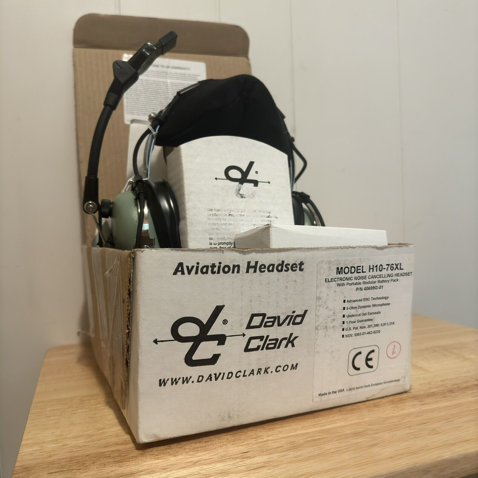 David Clark H10-76XL ENC (Noise Cancelling) Aviation Headset