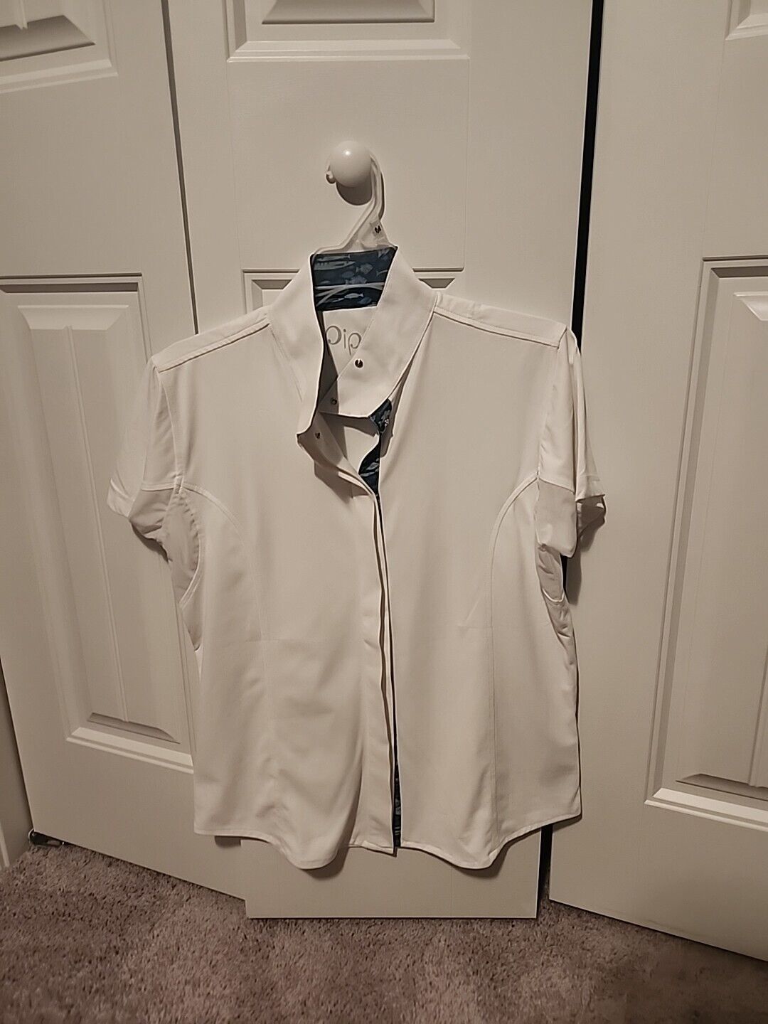 Smartpak Piper White Snap Hunter Show Shirt With Collar Size Medium