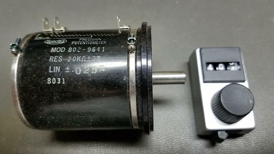 Spectrol precision 20K 10 turn pot Model 802-9641 servo mount pot with dial