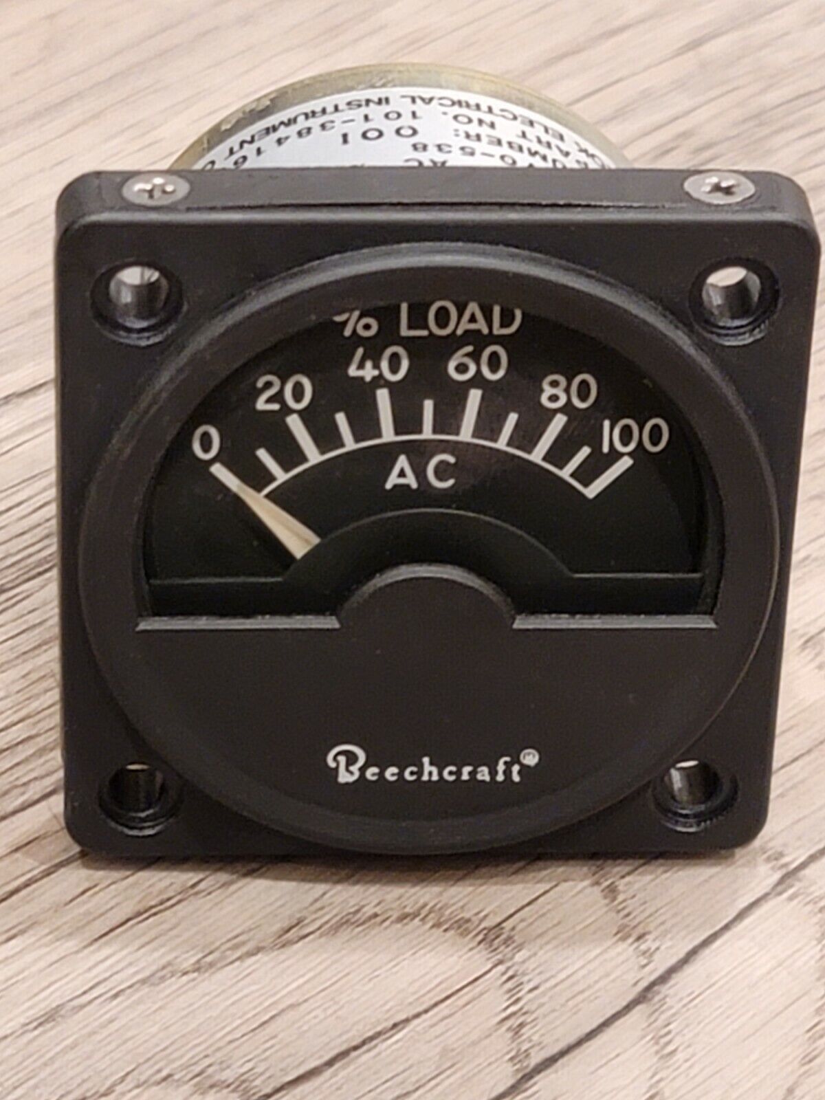 Indicator Assembly Load Meter % AC 101-384167-3 Beechcraft 570-538 NOS