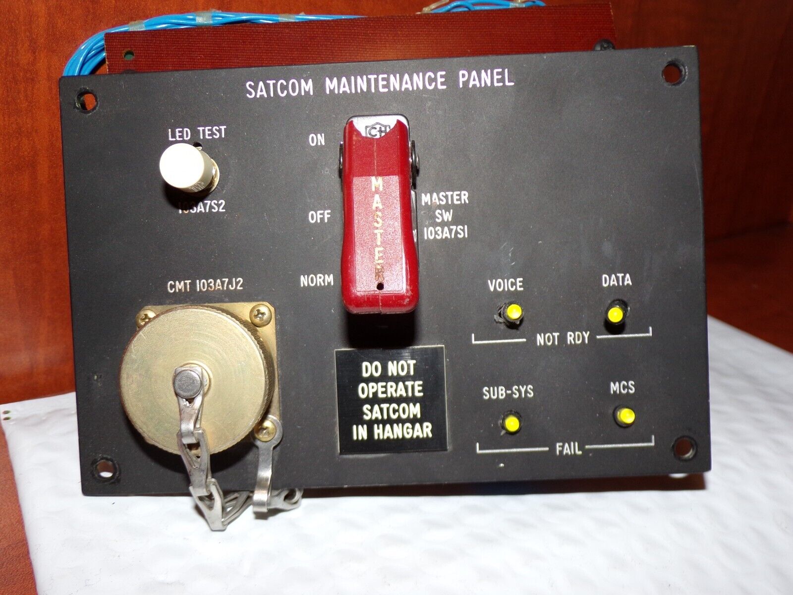 SATCOM Maintenance Panel w/ Red Master Switch