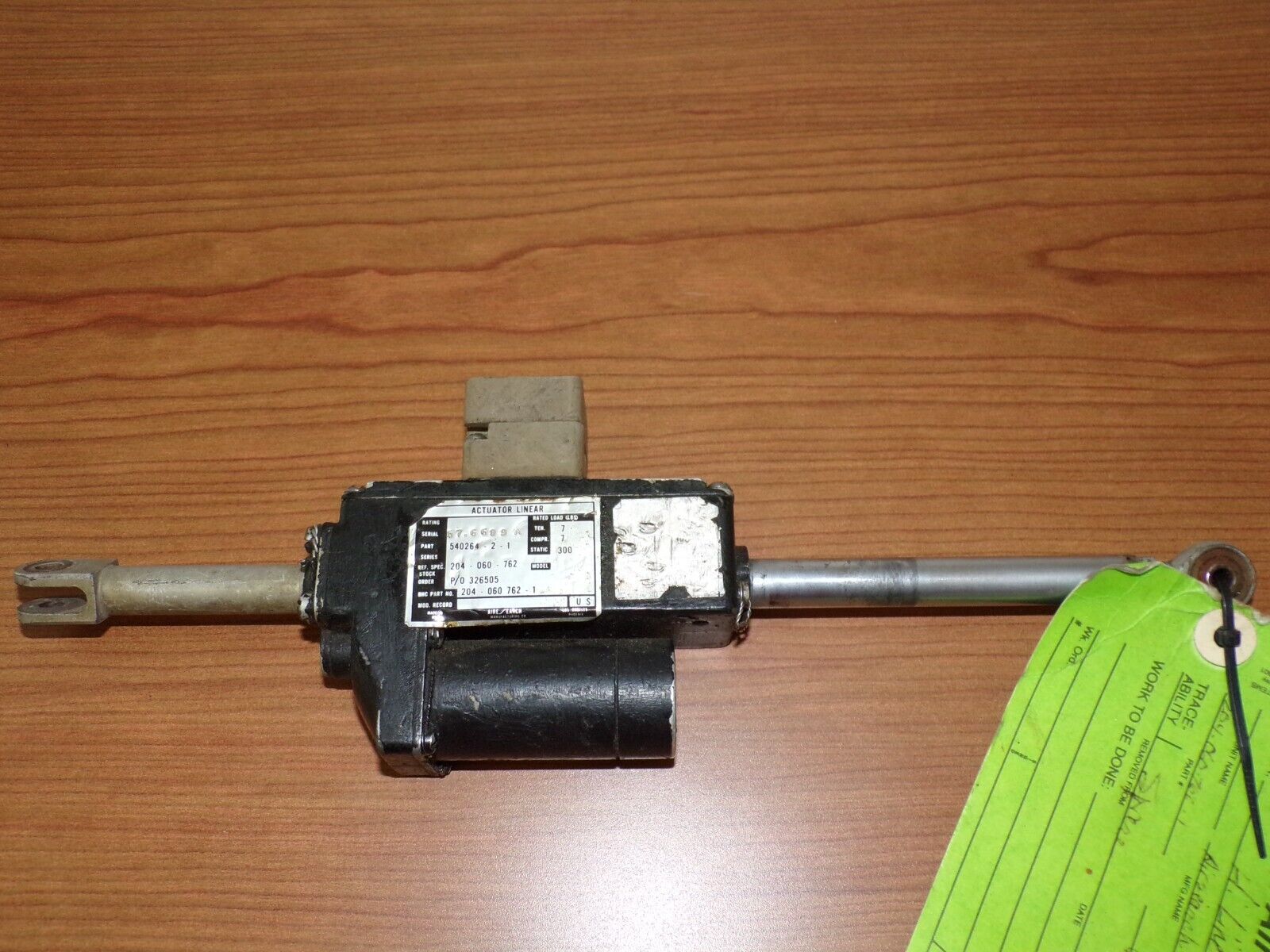 Airesearch Linear Actuator 540264-2-1 Bell Helicopter 204-060-762-1