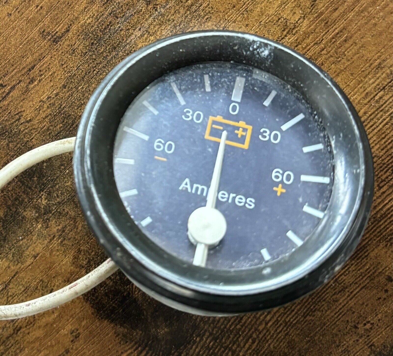 Vintage Ammeter Amperes Indicator Gauge
