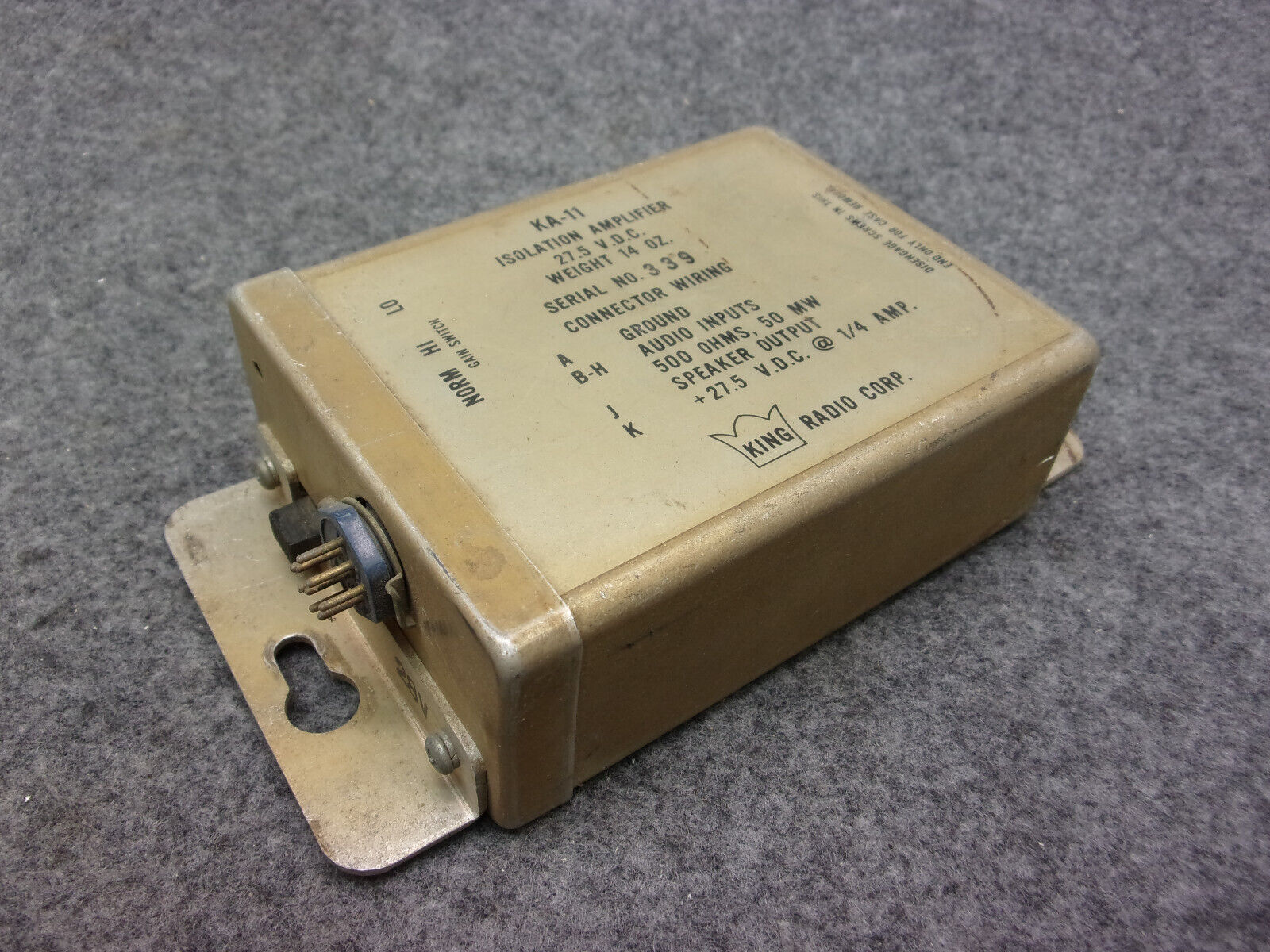 King KA-11 Isolation Amplifier 28V