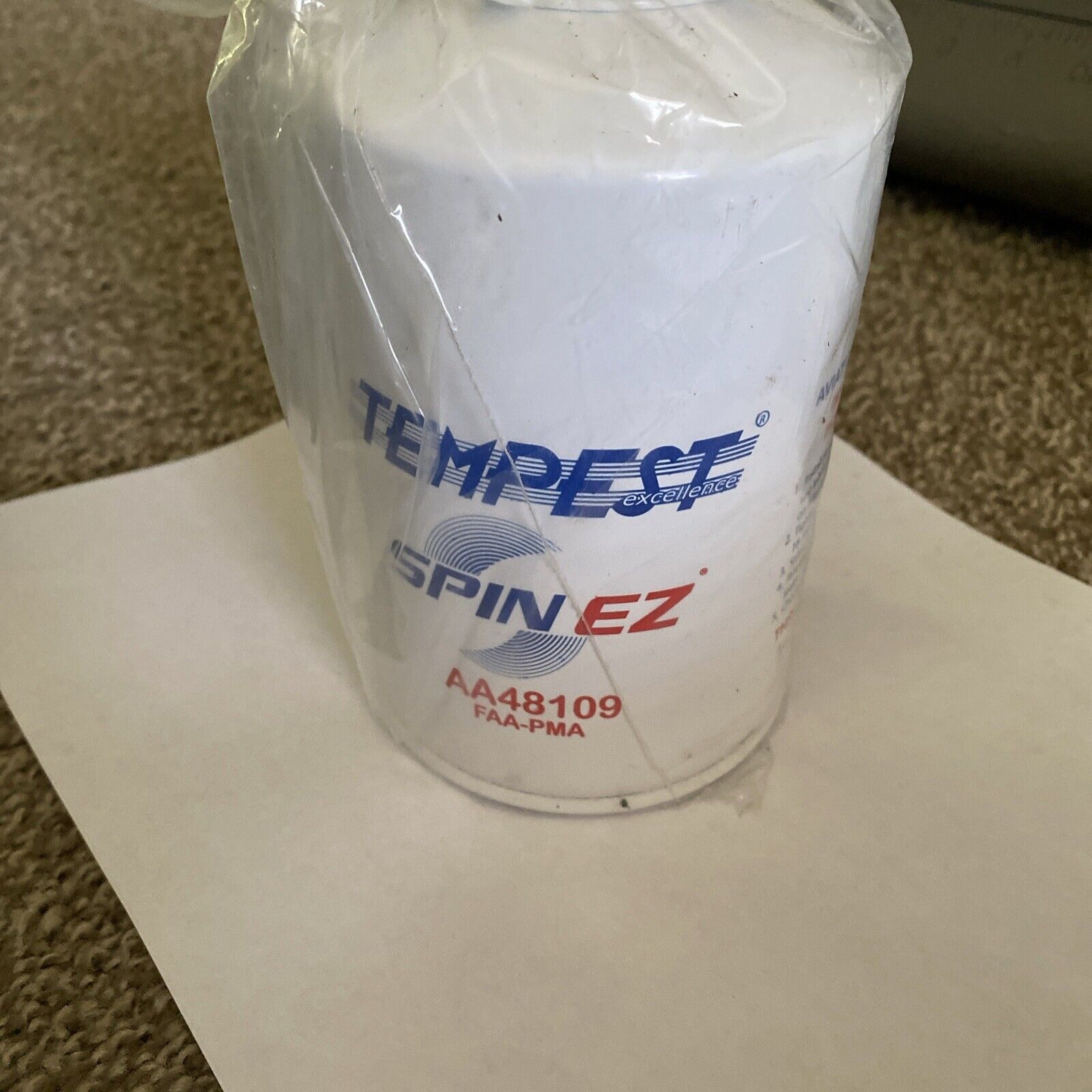 Tempest Aircraft Oil Filter - AA48109 SPIN EZ - Aviation Spin-On Oil Filter