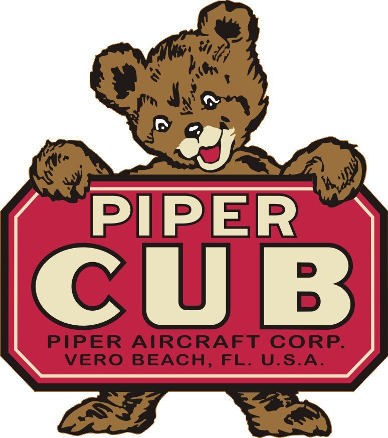 Vintage PIPER CUB Sticker  