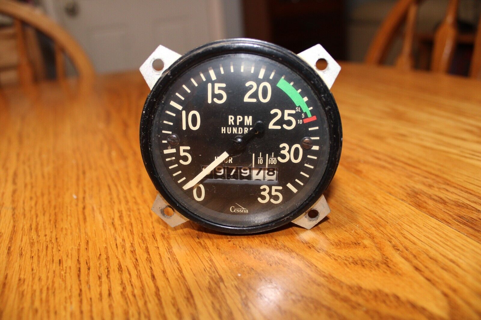 Cessna Vintage Tachometer-Engine Counter, Very Clean and in Working Condition