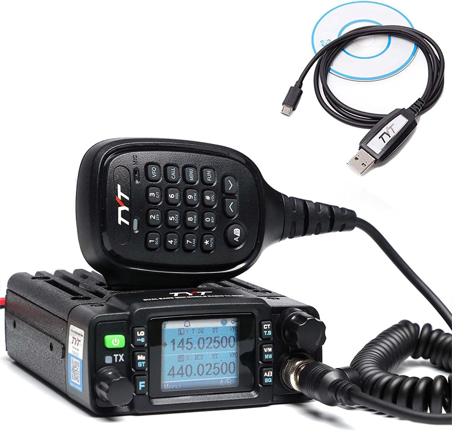 TYT TH-8600 Dual Band Mini Mobile Transceiver IP67 Waterproof Car Radio Black 