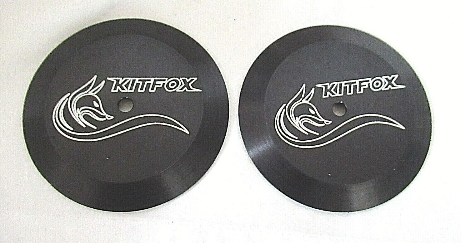 2 Kitfox Black Anodized Top Caps Engraved Kitfox Part #97012.501 Aircraft Parts 