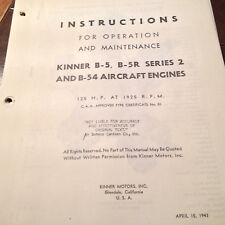 Kinner B-5, B-5R Series 2 & B-54 Operation & Maintenance Manual picture