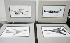 JOE MILICH FOUR PIECE BLACK AND WHITE MILITARY SMALL PRINTS picture