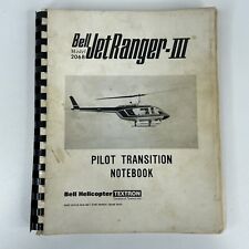 Bell 206B Jet Ranger III Pilot Transition Notebook Manual Textron 1980 - WRITING picture