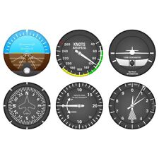 Brand New Aircraft Six Pack Primary Flight Instruments Drink Coaster Set 6 picture