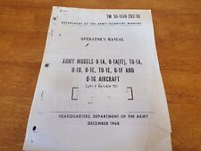 1968 Cessna O-1 Bird Dog Army Operator's Manual picture