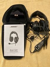 Bose A20 Aviation Headset with Bluetooth Dual Plug Cable - Like New picture