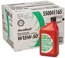 AeroShell Oil W 15W-50 Multigrade Semi-Syn Aircraft Engine Oil - 12 Quart/Case picture