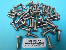 1/4”-28 Stainless Steel Bolts 7/8” Long x 1/4