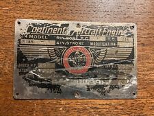 Original Continental E185-8 Data Plate, Cheap, Check it Out picture