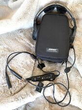 Bose A20 Aviation Headset with Bluetooth Great Condition Dual Plug w/Case Black picture