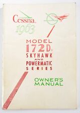 Vintage Cessna 1963 Model 172D Skyhawk and Powermatic Series Owner's Manual picture