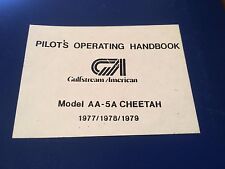 1977, 1978, 1979 Gulfstream Aerospace AA-5A Cheetah Pilot's Operating Handbook picture