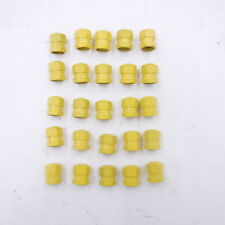 25 Pack Dill Air Controls 637 Yellow Brass Aircraft Valve Caps MS-20813-1 picture