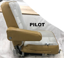 1969-1974 Cessna 310 TAN Leather Cloth (LEFT) PILOT SEAT Assy 310Q PN: 0812730-9 picture