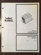King KA-25 & KA-25C Audio Install Manual picture