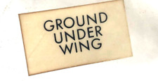 Aviation Aircraft NOS Placard - 5501001-17 Ground Under Wing 2 Pack picture