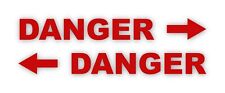 4 Sets of 2 Red Danger with Arrow Vinyl Decal Sticker Beech, Cessna, Aircraft picture