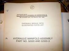Sterer Hydraulic Manifold 52020 and 52020-3 Overhaul & Parts Manual picture