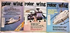 1984 Rotor Wing 3-Magazines Sikorsky Agusta Bell Cobra Apache Combat Helicopter  picture