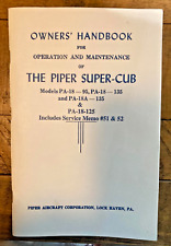 Piper Super Cub Owners Handbook For Operation & Maintenance picture