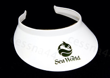 PSA Vintage Sun VISOR White SEA WORLD Gold Pacific Southwest Airlines NEW Gift picture