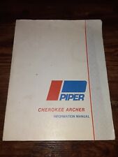 PIPER CHEROKEE ARCHER  INFORMATION MANUAL 761-556 JULY 1973 VINTAGE SMALL PLANE☆ picture
