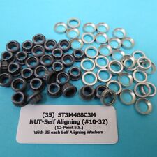 35 Sets Self-Aligning #10-32 Boeing ST3M468C3 Aircraft 12-Point Nuts + Washers picture