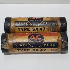 2 Vintage GM AC DELCO AIRCRAFT SA-47 Radial Airplane Engine SPARK PLUG in Box picture
