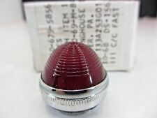 Vintage 1960s Westinghouse Metal Red Glass Beehive Panel Light Lens Aircraft picture