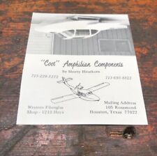 Vintage Shorty Hirsekorn Coot Amphibian Experimental Homebuilt Airplane Brochure picture
