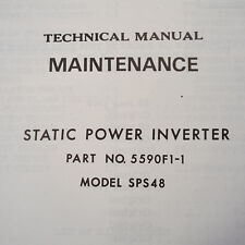 Spar Aerospace Inverter 5590F1-1 Model SPS48 Service & Parts Manual picture