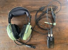 David Clark H20X-10 Aviation Headset Dual Plug Headset - UNTESTED picture