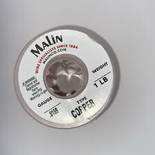 MALIN AVIATION .016 COPPER BREAKAWAY AIRCRAFT SAFETY WIRE 1lb roll w/ certs picture