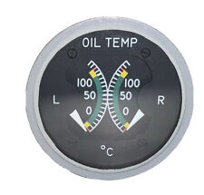 Dual Oil Temperature Indicator 253682 Tested Certified 8130-3 Certification picture