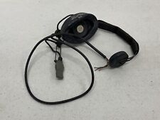 Vintage US Military Roanwell Aviation Headphones Headset Microphone 29740 10387 picture
