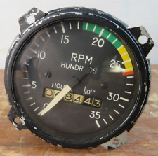 Vintage Aircraft Tachometer Indicator with Hours 684.43 picture