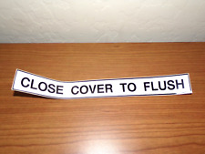 Aircraft Toilet Decal - Close Cover to Flush picture